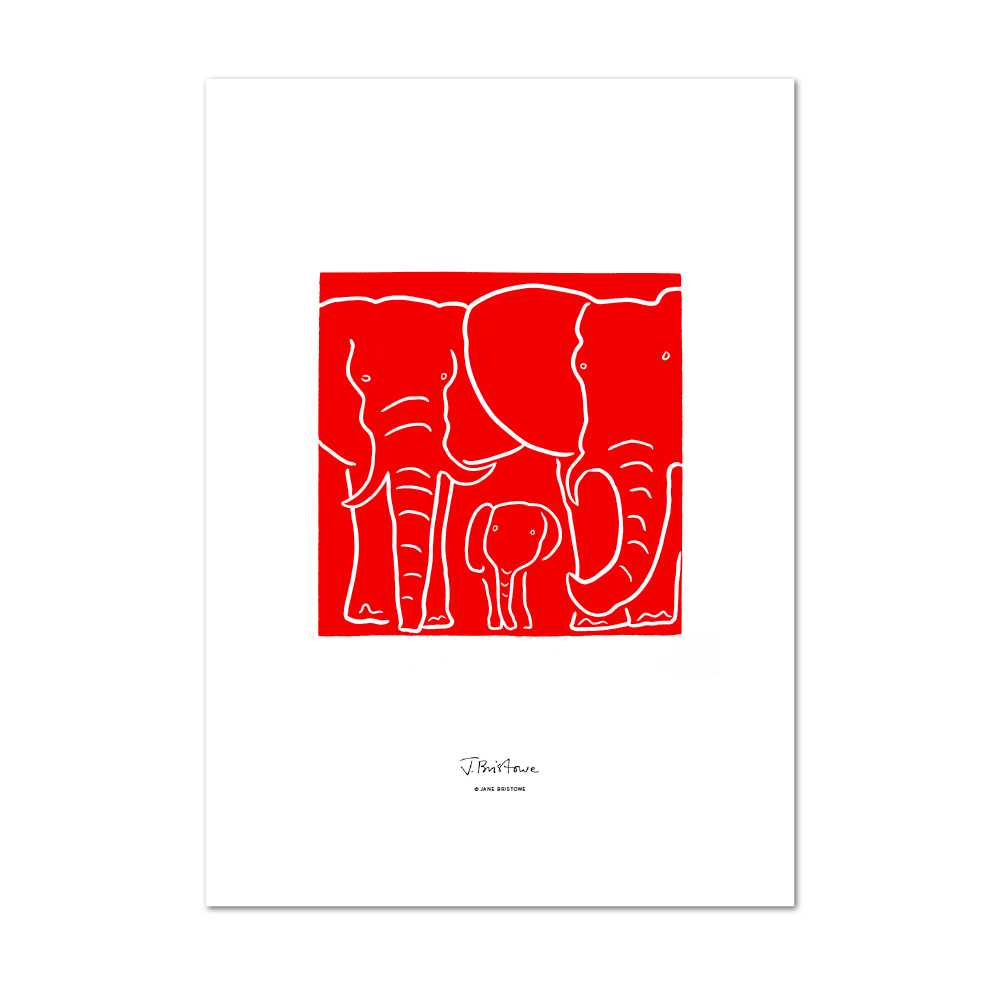 Show details for Elephant Red | Large Print