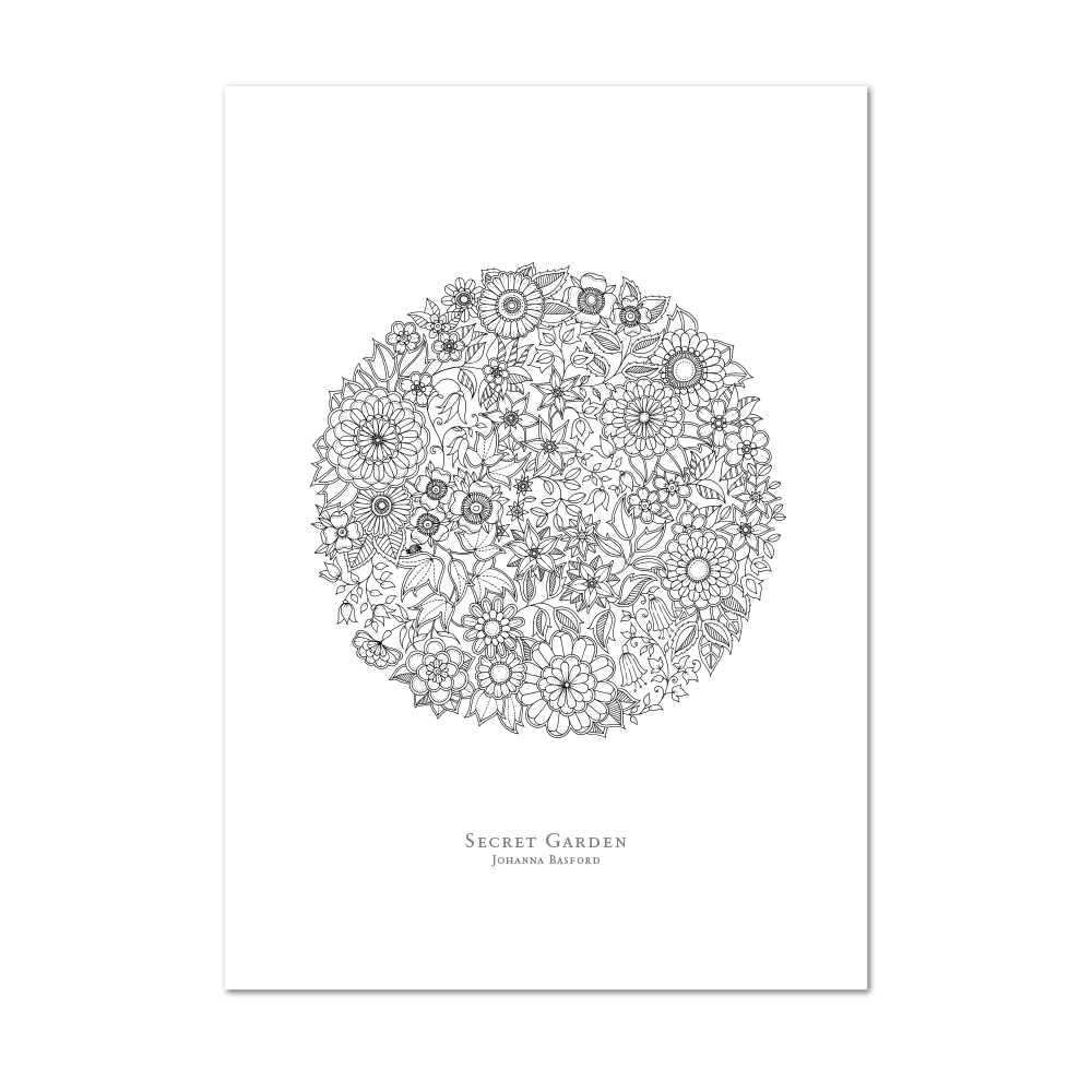 Picture of Secret Garden 2 | Large Colouring Print